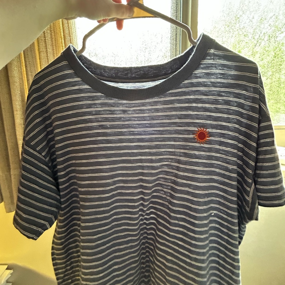 American Eagle Outfitters Gray Striped Tee